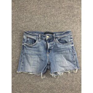 Joe's Jeans Shorts Womens 28 Blue The Lara Flawless Raw Hem Cutoff Denim Stretch